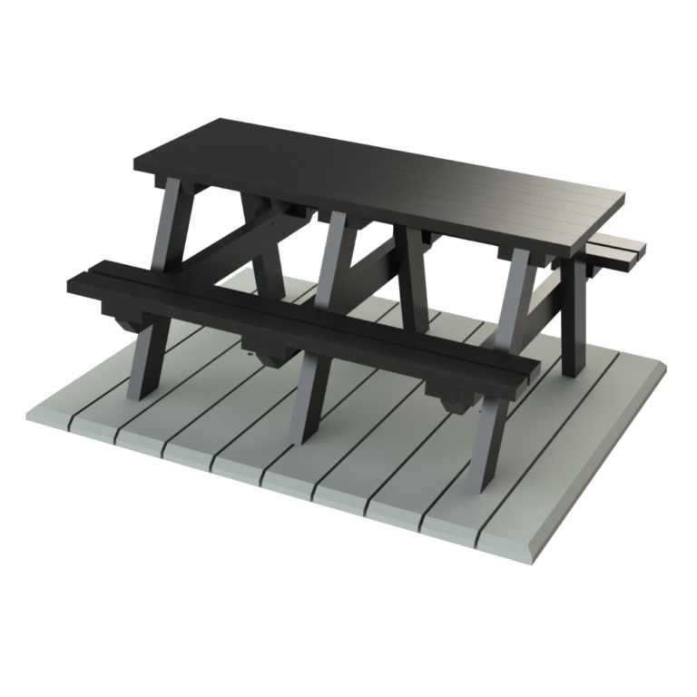 WalkThrough Picnic Table Recycled plastic Earth Anchors