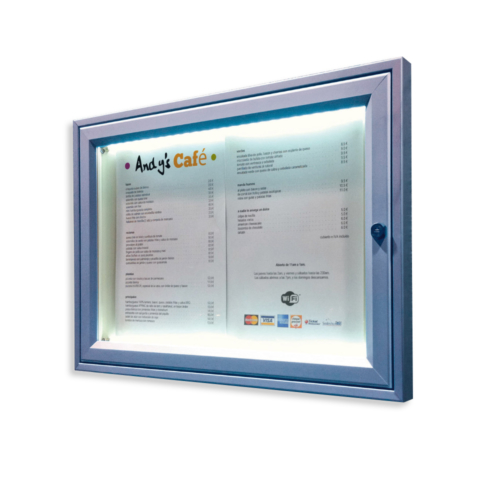 Small landscape silver notice board