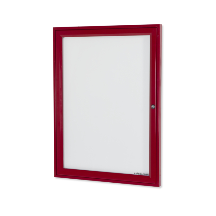 Small Red Aluminium Notice Board