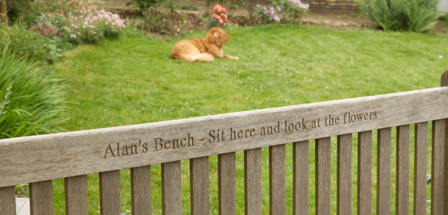 Engraved Teak Garden Memorial Bench