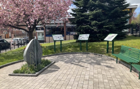Aluminium Outdoor Lecterns in Heritage Garden.