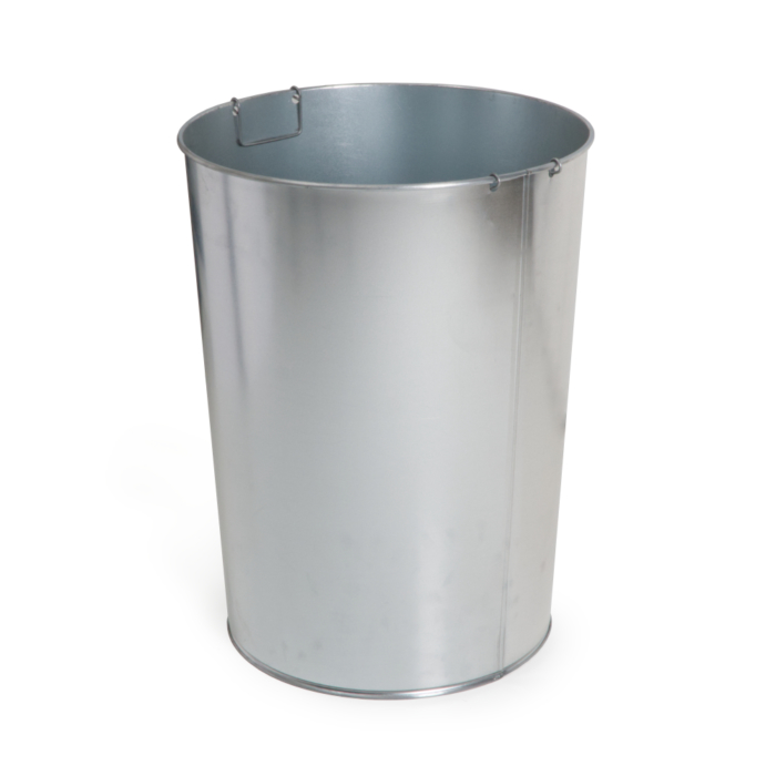 Large round metal bin liner