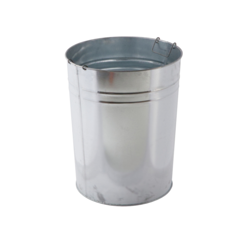 Round metal bin liner with metal handles