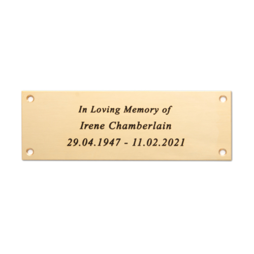 In Loving Memory Plaque in Brass