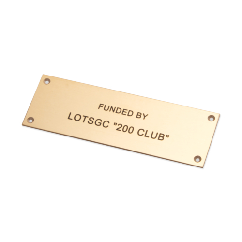 Brass Memorial Plaque