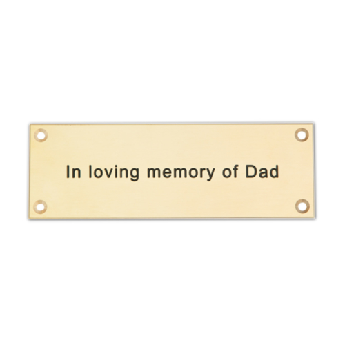 Brass memorial plaque