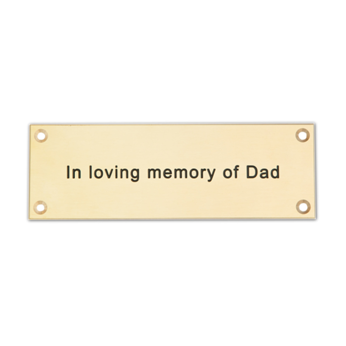 Brass memorial plaque