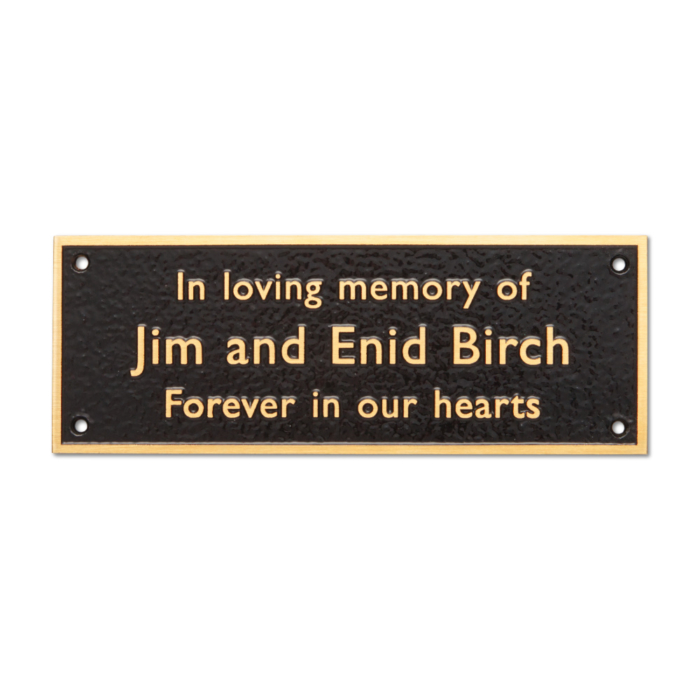 Cast bronze commemorative plaque, medium sized