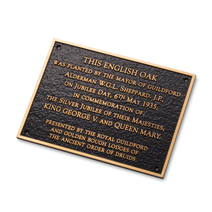 Cast Bronze Memorial Plaque