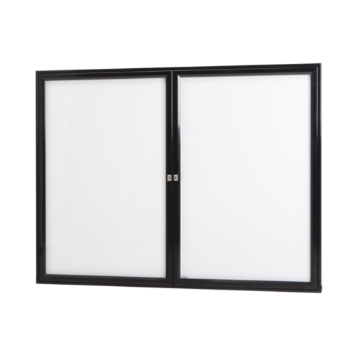 Large Aluminium Outdoor Notice Board with black frames and magnetic backing