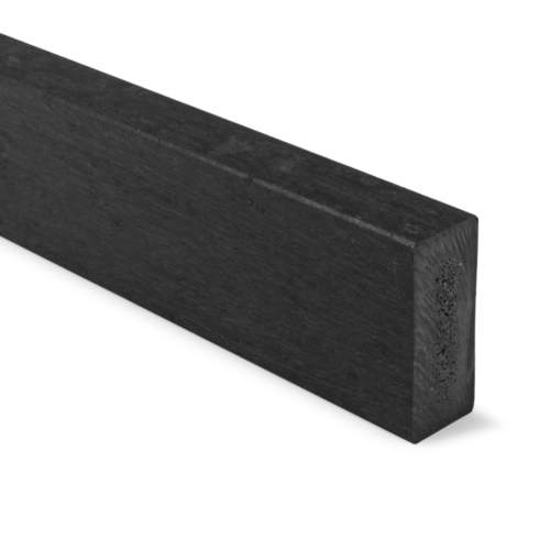 Recycled plastic plank in black