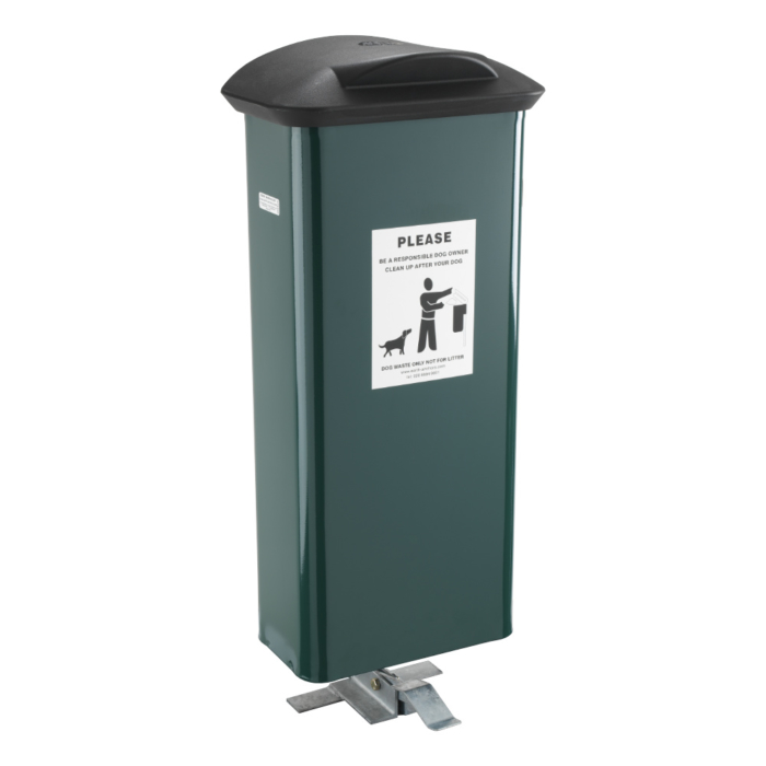 Large green metal outdoor bin