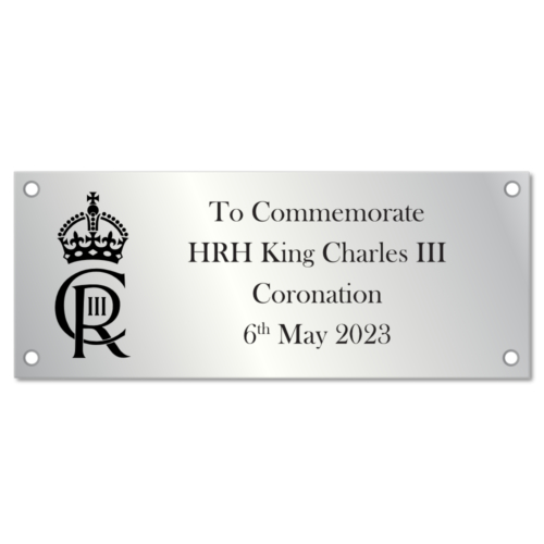Stainless Steel Plaque for the coronation of King Charles