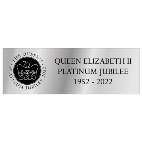 Stainless steel plaque for Queen Elizabeths Platinum Jubilee
