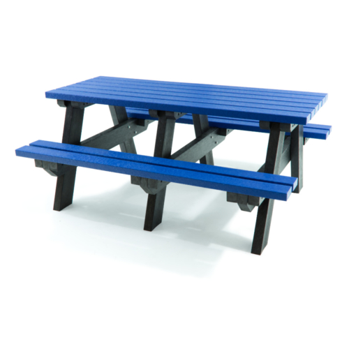 Blue Recycled Plastic Picnic Bench for Children ages 5 to 10