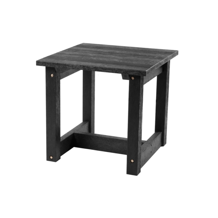 Black outdoor picnic table
