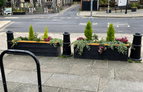 Long Planters in Redenhall Raised Bed Recycled Plastic Planters