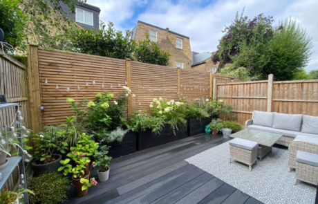 Long Planters – Judy Metcalfe Planter on composite decking