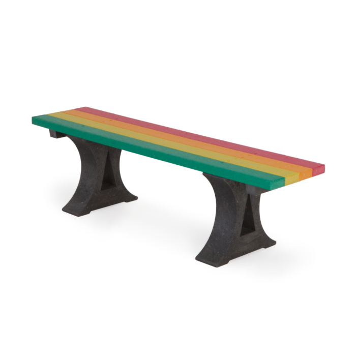 Multi Colour recycled plastic bench