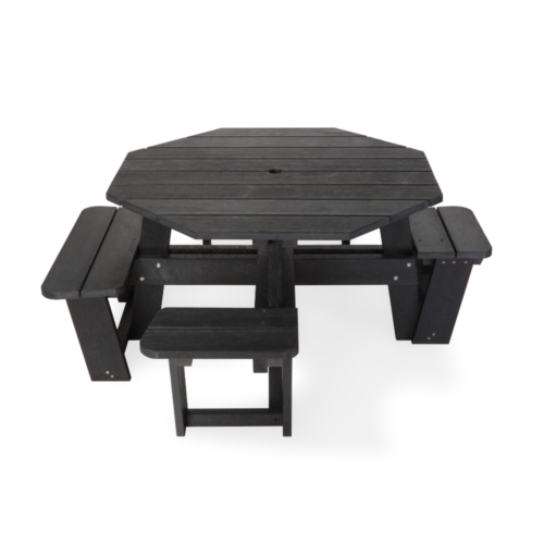 Octagonal Recycled Plastic Picnic Table with Wheelchair Space