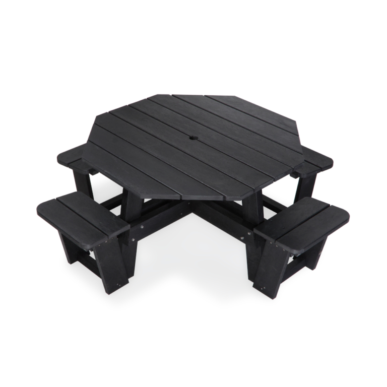 Octagonal Heavy Duty Wheelchair Accessible Picnic Table EarthAnchors