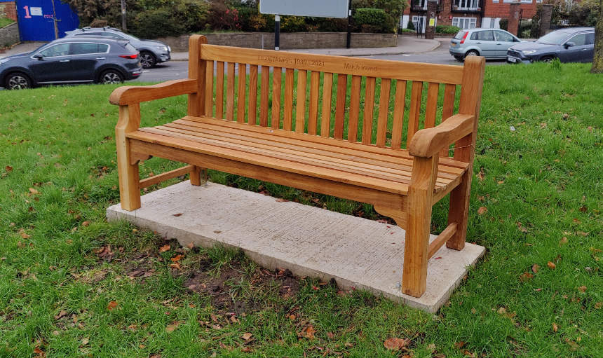 Balmoral Bench on hill side