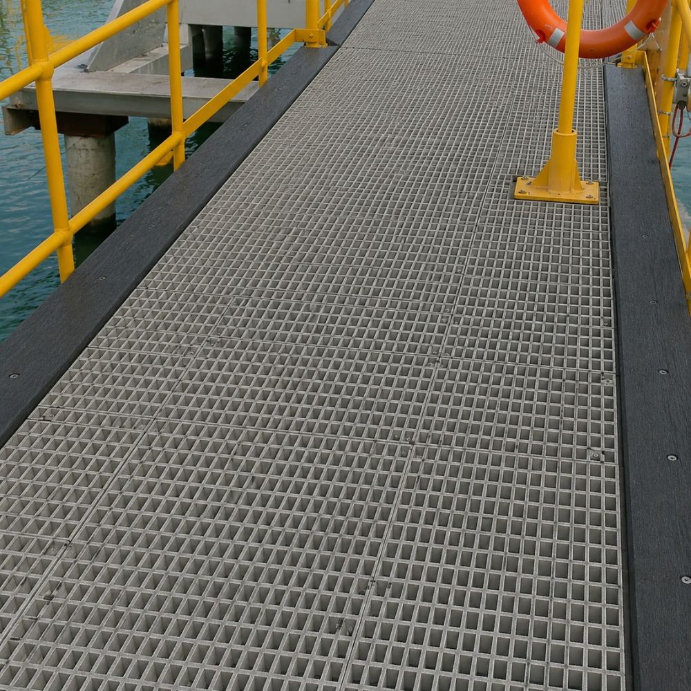 Plastic Lumber used with GRP Open Top Grating Plastic Lumber used with GRP Open Top Grating