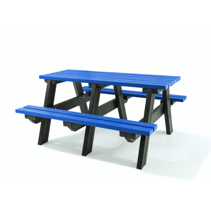 Blue A Frame Recycled Plastic Picnic Table