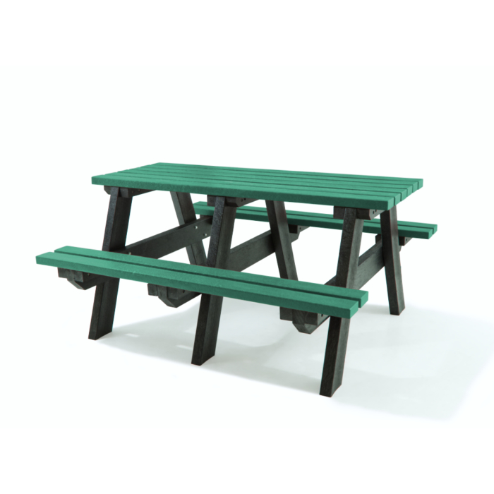 Green A Frame Recycled Plastic Picnic Table