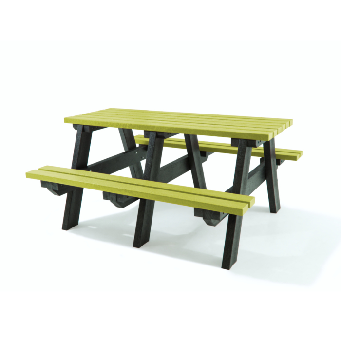 Yellow A Frame Recycled Plastic Picnic Table