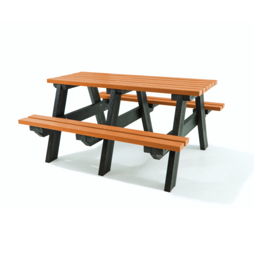Orange A Frame Recycled Plastic Picnic Table