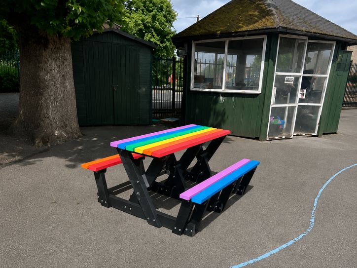 Buy Walk-Through Picnic Table | Brightly Coloured Recycled Plastic