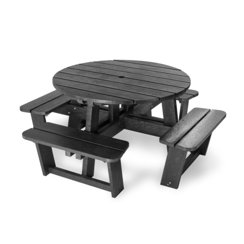 Round 8 seater park picnic table.