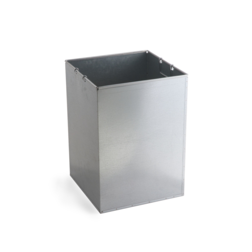 Square metal liner for bin