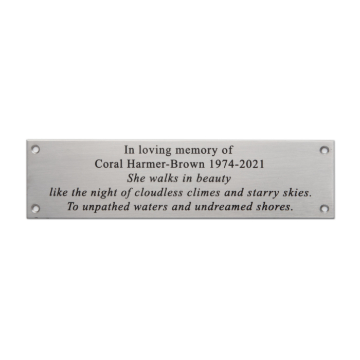 Memorial Stainless Steel Plaque