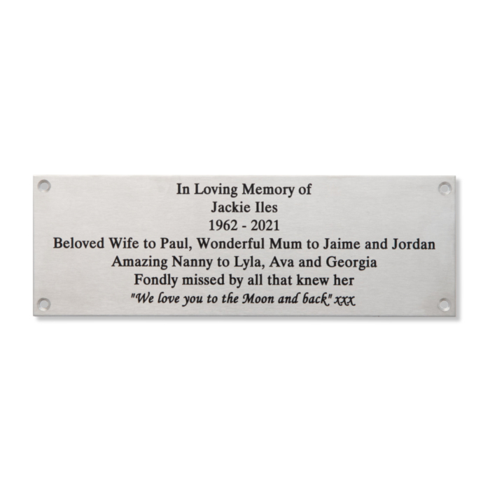 Large Commemorative Stainless Steel Plate