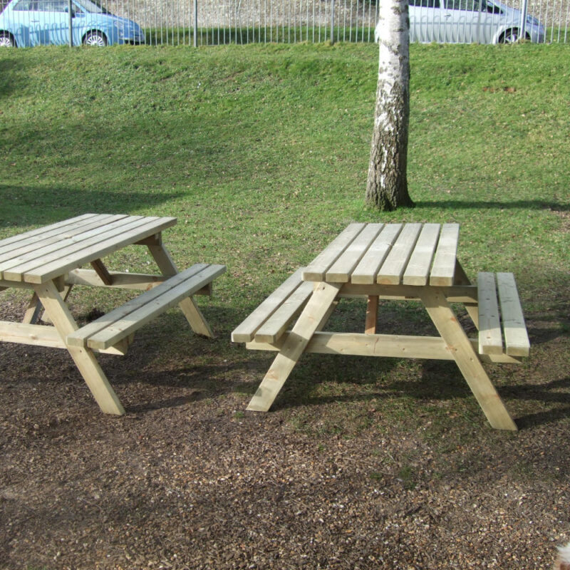 Timber A Frame Picnic Table EarthAnchors