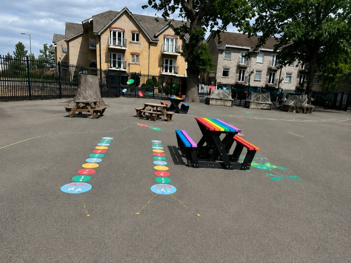Buy Walk-Through Picnic Table | Brightly Coloured Recycled Plastic