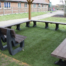 Recycled Plastic Reading Bench in Playground